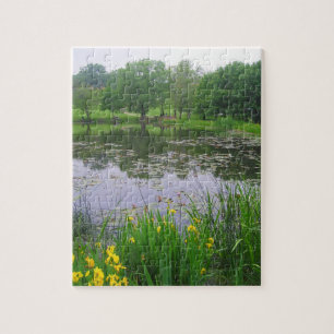 Teich im Springtime-Puzzle Puzzle