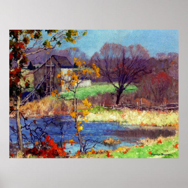 Teich in Old Lyme, Connecticut Poster (Vorne)