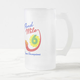 Teich-Meilen-Team verficht Stein Mattglas Bierglas