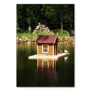 Teich mit Vogelhaus Tischnummer