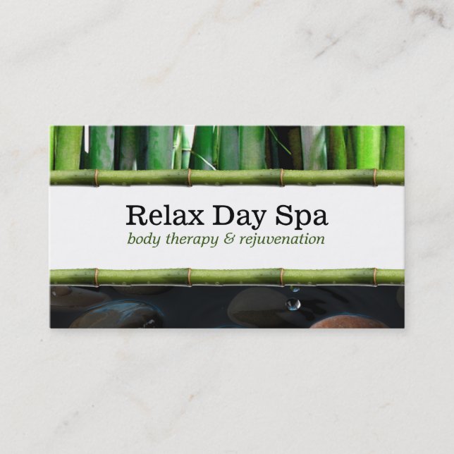 Teich und Bambus II Visitenkarte (Vorderseite)