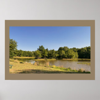 Teich-Wasserlandschaftsfoto-Poster Poster