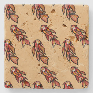 Teichfische Natur Kois Steinuntersetzer