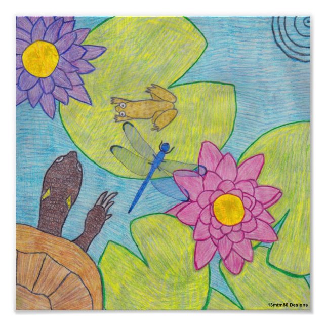 Teichszene - Foto drucken (Vorne)