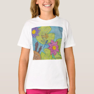 Teichszene (weiß) - Mädchen Basic T-Shirt