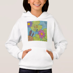 Teichszene (weiß) - Mädchenhoodie Hoodie