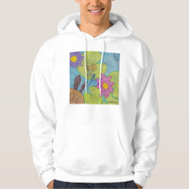 Teichszene (weiß) - Männergedecktes Sweatshirt