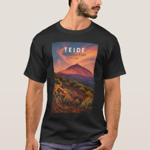 Teide-Nationalpark Spanien Illustration Reise Kuns T-Shirt