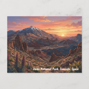 Teide-Nationalpark Teneriffa Spanien Reise Postkar Postkarte
