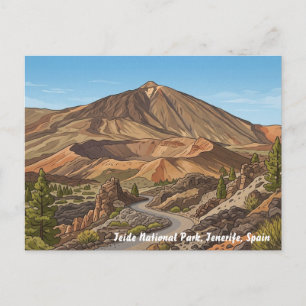 Teide-Nationalpark Teneriffa Spanien Reise-Postkar Postkarte