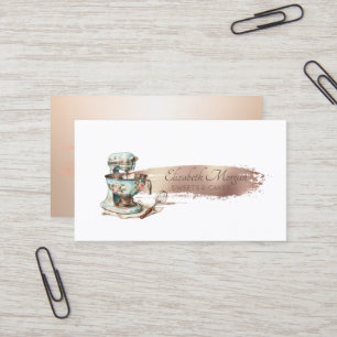 Teig-Handwerkzeuge im Pinselstrich-Look Vintage-Mi Visitenkarte