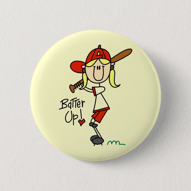 Teig herauf Baseball-T-Shirts und Geschenke Button (Vorderseite)