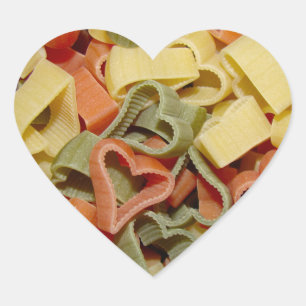 Teigwaren-Aufkleber Herz-Aufkleber