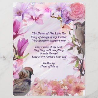 Teil 2 seiner Liebe Lied to Me Floral Stationary