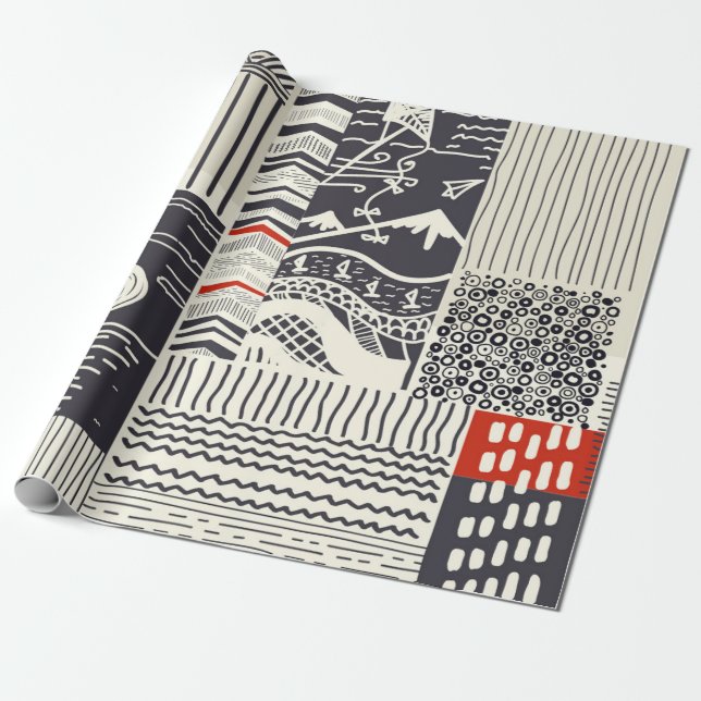 Teil aus Holz mit geschälter grüner Farbe, abstrak Geschenkpapier (Ungerollt)