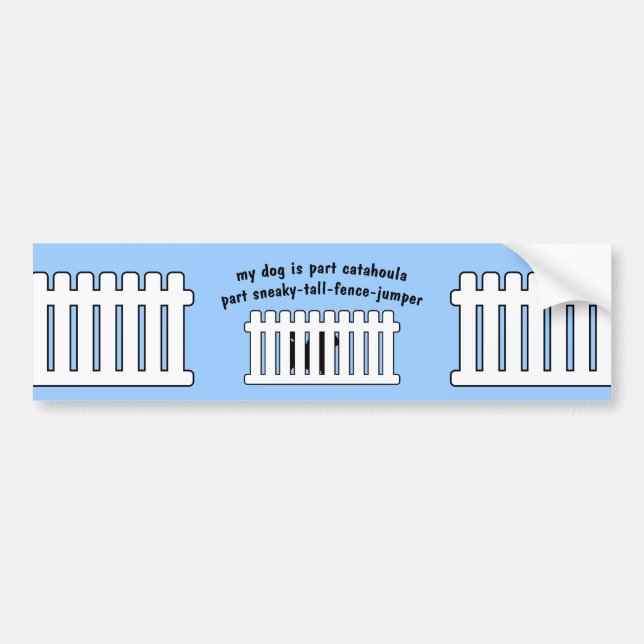 Teil Catahoula Teil Zaun-Pullover Autoaufkleber (Vorne)