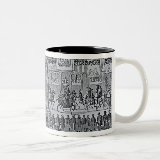 Teil der Krönungs-Prozession von Edward VI Zweifarbige Tasse (Rechts)