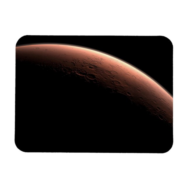 Teil der Mars an der Grenze von Licht und Dunkel. Magnet (Horizontal)