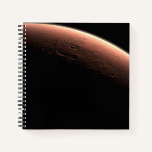 Teil der Mars an der Grenze von Licht und Dunkel. Notizbuch