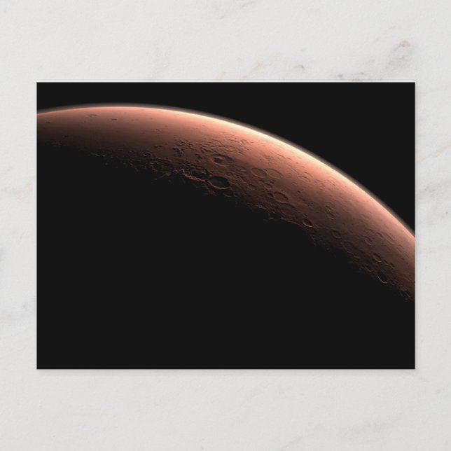 Teil der Mars an der Grenze von Licht und Dunkel. Postkarte (Vorderseite)