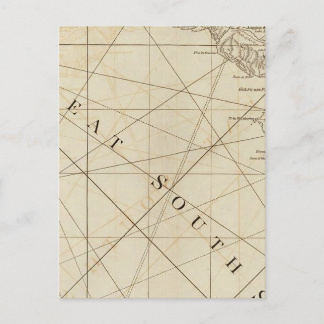 Teil der Provinzen Costa Rica und Nicaragua Postkarte (Vorderseite)