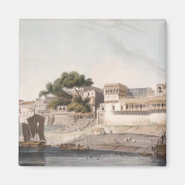 Teil der Stadt Patna, am Ganges, PL Magnet (Vorne)