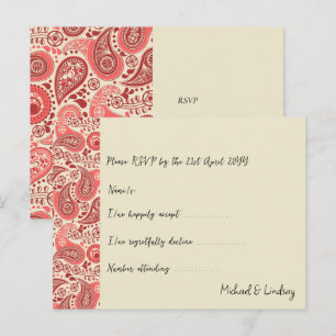 Teil der UAWG "Liebe Letters Paisley Rose Collecti Postkarte