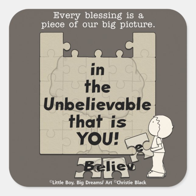 Teil des großen Bildes Quadratischer Aufkleber (Vorderseite)