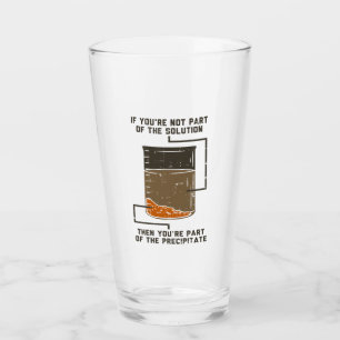 Teil des Niederschlags Chemie-Lehrer-Gags Glas