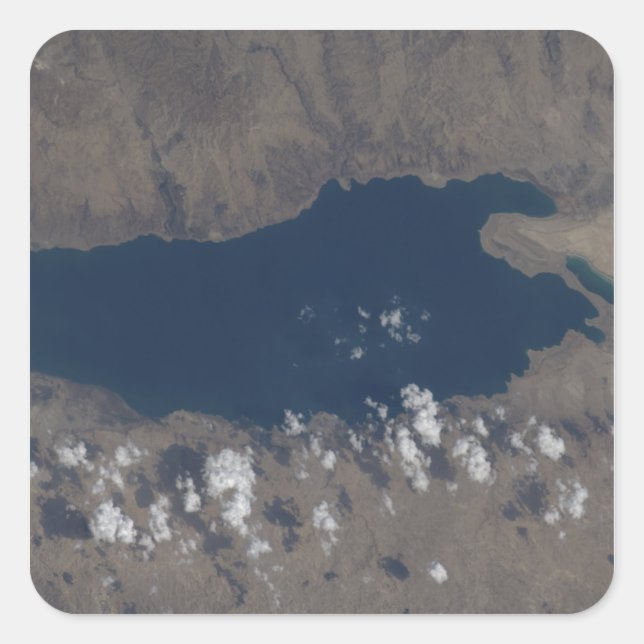 Teil des Toten Meeres Quadratischer Aufkleber (Vorderseite)