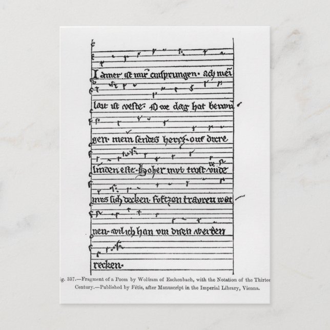 Teil eines Gedichts Postkarte (Vorderseite)