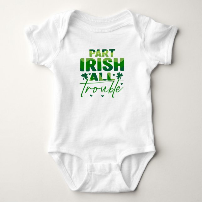 Teil Irish All Trouble Baby Strampler (Vorderseite)
