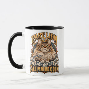 Teil Löwe Teil Wolke Alles Maine Coon Katzen Kunst Tasse
