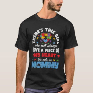 Teil meiner Herz Autistische Tochter Mama Autismus T-Shirt