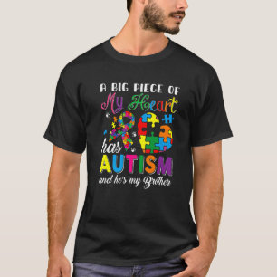 Teil meines Autismus Herz, er ist mein Bruder Auti T-Shirt