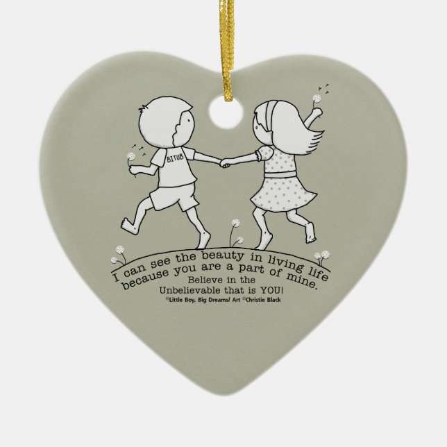 Teil meines Lebens Keramik Ornament (Vorne)