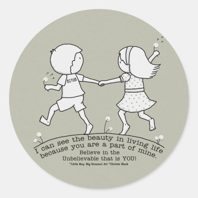 Teil meines Lebens Runder Aufkleber (Vorderseite)