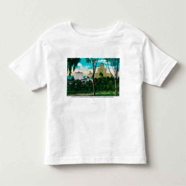Teil San Diegos Skyline EL Corte zeigend Kleinkind T-shirt (Vorderseite)