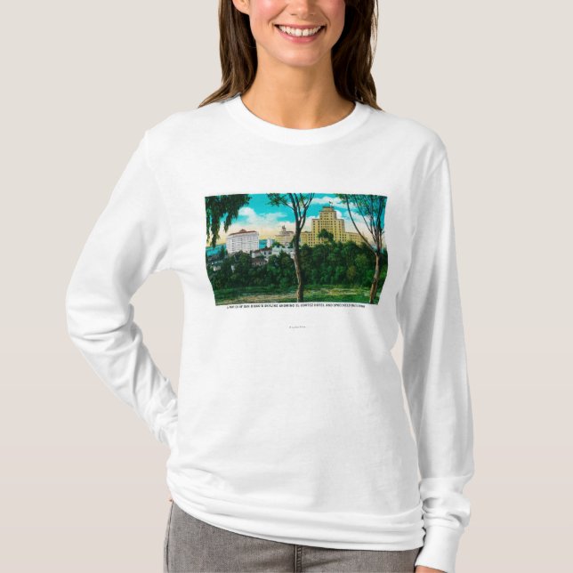 Teil San Diegos Skyline EL Corte zeigend T-Shirt (Vorderseite)