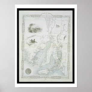 Teil Südaustraliens, aus einer Serie von World Ma Poster