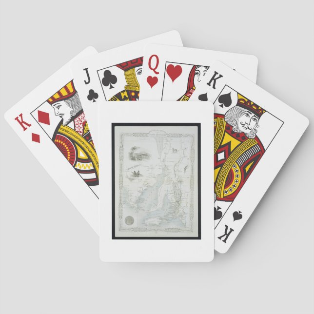 Teil Südaustraliens, aus einer Serie von World Ma Spielkarten (Rückseite)