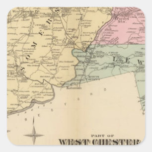 Teil von Westchester county, New York Quadratischer Aufkleber