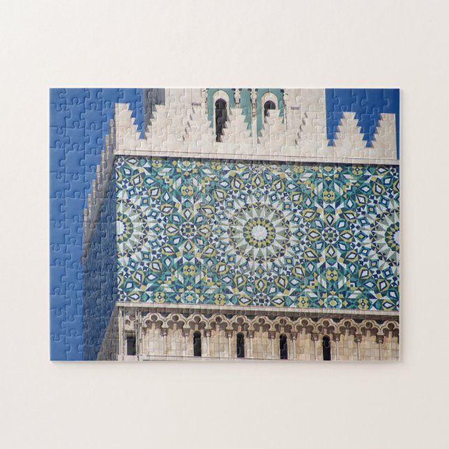 Teilansicht der Hasan-II-Moschee in Casablanca Puzzle (Horizontal)
