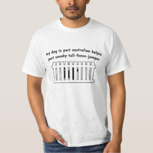 Teilaustralischer Kelpie-Teil Zaun-Pullover T-Shirt