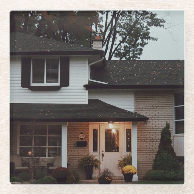 Teilbild des schönen Untersetzer aus Glas (Vorderseite)