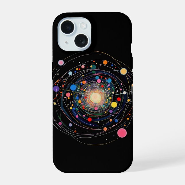 Teilchenkollision iPhone 15 Hülle (Rückseite)