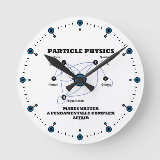 Teilchenphysik macht die Materie grundlegend Runde Wanduhr