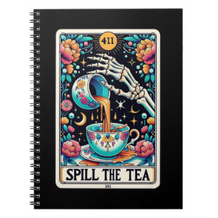 Teile das Tee-Tarotkarten-Notizbuch-Kollektion Notizblock