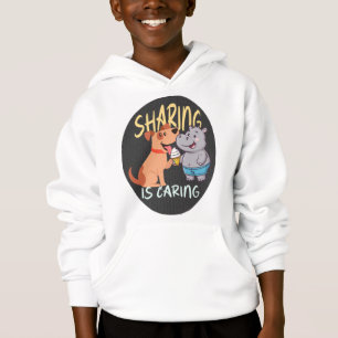 Teile-Deine-Fürsorge-Zitat-Design Hoodie