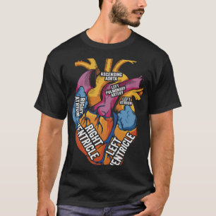 Teile der Herzkardiologie Männer Frauen Anatomisch T-Shirt
